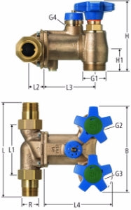 Anschlussgarnituren mit Anschlussflansch + Rückflussverhinderer Stamm 1 1/4"
