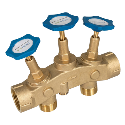 3-Hahnen Verschneidearmatur-Sets Stamm 1 1/4"