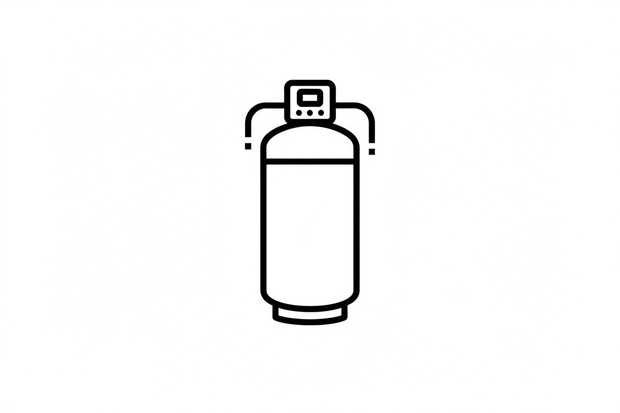 Simple water softener Icon black and white